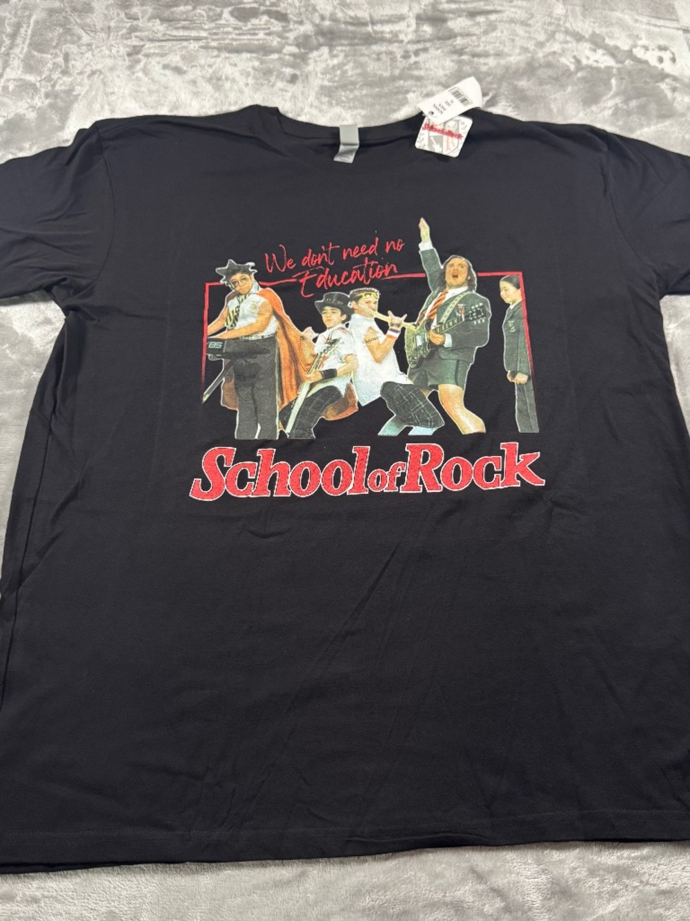 School of Rock Movie Graphic T-Shirt XL Black NWT 100% Cotton Brand New